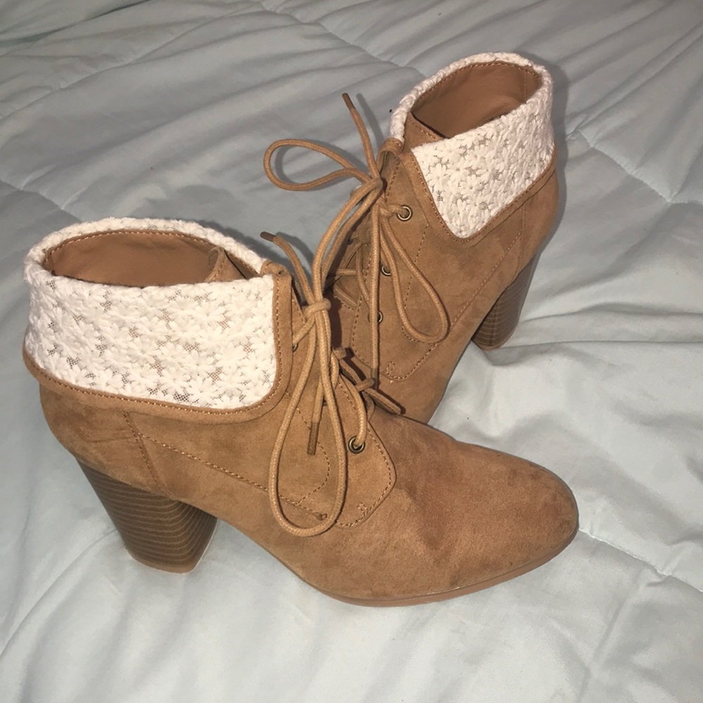 Tan booties